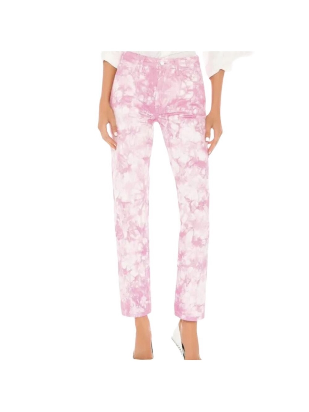 GRLFRND Pink Tie-Dye Straight Leg Jeans